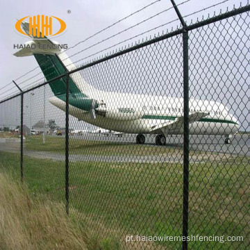 Cerca do aeroporto de alta segurança com fio de barbear